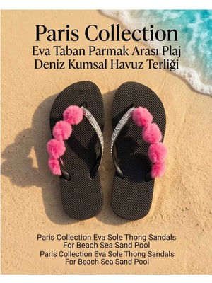 Begonia Accessories Özel Tasarım Eva Tabanlı Parmak Arası Kadın Plaj Terliği Yazlık Deniz Terliği Hafif Kaymaz Taban Rahat Havuz Tatil Günlük Kullanım Terliği -296-