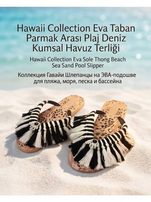 Begonia Accessories Özel Tasarım Eva Tabanlı Parmak Arası Kadın Plaj Terliği Yazlık Deniz Terliği Hafif Kaymaz Taban Rahat Havuz Tatil Günlük Kullanım Terliği -207-