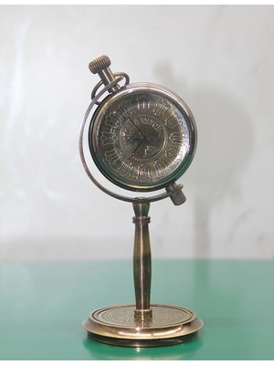 Drop Tedarik Pirinç Masa Üstü Saat 16186