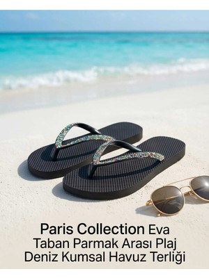 Begonia Accessories Özel Tasarım Eva Tabanlı Parmak Arası Kadın Plaj Terliği Yazlık Deniz Terliği Hafif Kaymaz Taban Rahat Havuz Tatil Günlük Kullanım Terliği -296-