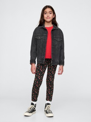 Gap Kız Çocuk Siyah Desenli Legging Tayt