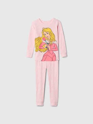 Gap Bebek Pembe Organik Pamuk Grafik Baskılı Pijama Takımı