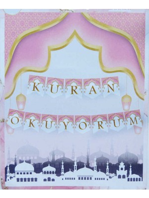 Hayaller Dükkanı Flama Kuran Okuyorum Set Pk:1