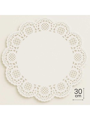 Hayaller Dükkanı Dantel Kağıt Pasta Altlığı 30 cm PK:100