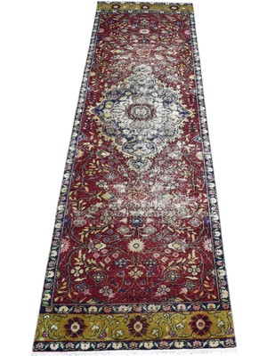 Zehra Abla Halı Vintage El Dokuma Ender Kayseri Yün Yolluk Halısı 7373