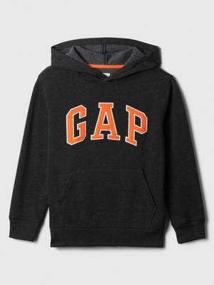 Gap Erkek Çocuk Siyah Gap Logo Fleece Sweatshirt
