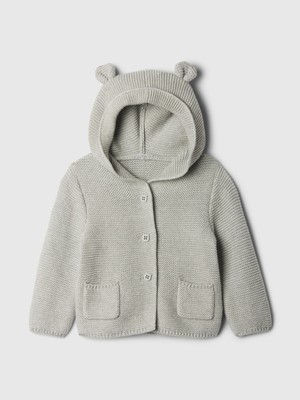 Gap Bebek Gri Brannan Bear Kulak Aplikeli Hırka