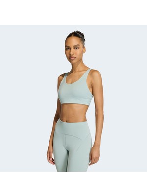 adidas All Me Luxe Medium Support Kadın Yeşil Antrenman Bra.-