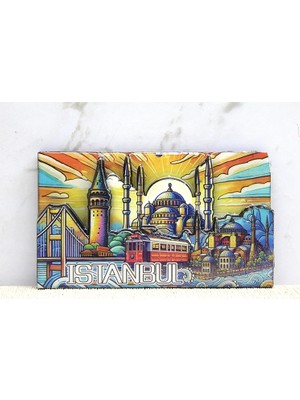 Drop Tedarik Ahşap Istanbul Temalı Magnet ALK4365