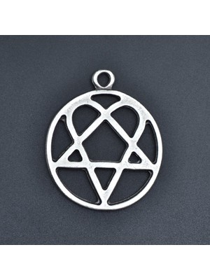 Alooya Heartagram Gümüş Kaplama Kolye Ucu