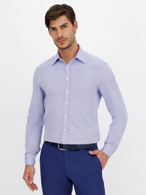 Cacharel Erkek Açık Mavi Slim Fit Uzun Kollu Gömlek 50233359-VR003