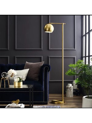 Rsylight Retro Metal Dekoratif Rustik Gold   Köşe Lambası Lambader Başlık Çap:20 cm