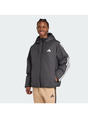Adidas Sportswear JM4042 Essentials CLIMAWARM 3-Stripes Insulated Hooded Jacket