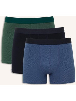 DeFacto Regular Fit Etnik Desenli 3'lü Boxer B7793AX26AU