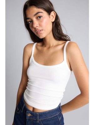 DeFacto Fitted U Yaka Fitilli Kaşkorse Atlet I2410AX26AU
