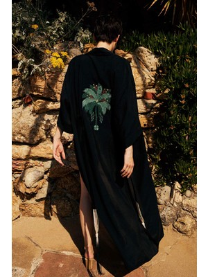 Jaquette x DeFacto Palmiyeli Kimono H1249AX26HS