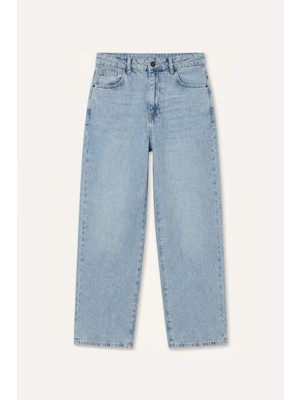 DeFacto %100 Pamuk Süper Baggy Fit Jean Pantolon I3874AX26AU