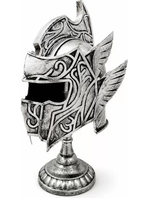 Nemere İthalat Fantastik Tasarımlı Miğfer Biblosu - Metal - 53X20 cm Dekoratif Obje Nemere Ithalat