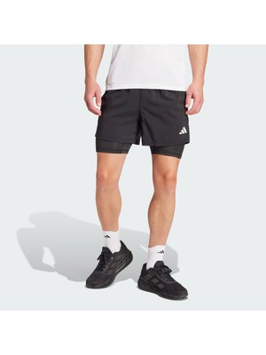 Adidas Performance JN2670 Own the Run CLIMACOOL 2-in-1 5-Pocket Shorts