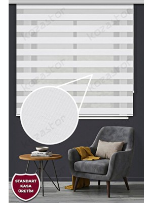 Empressco Beyaz Bambu Zebra Stor Güneşlik Perde, Şık ve Fonksiyonel Tasarım