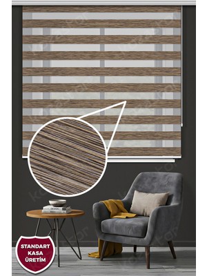 Empressco Açık Kahve Bambu Zebra Stor Güneşlik Perde, Şık ve Fonksiyonel Tasarım