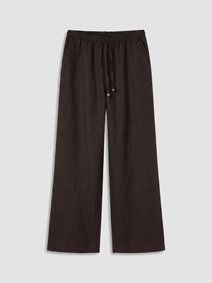 Lc Waikiki Yeni Sezon Beli Lastikli %100 Keten Kadın Pantolon