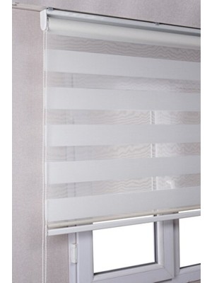 Empressco Beyaz Bambu Zebra Stor, Şık ve Doğal Güneşlik Perde Seçeneği