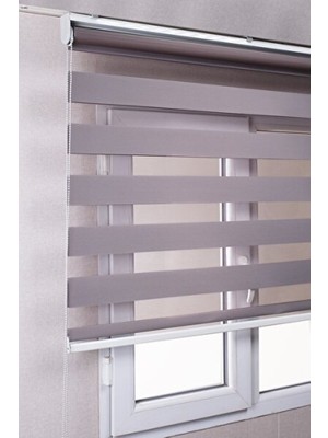 Empressco Gri Düz Zebra Stor Güneşlik Perdeler, Şık ve Modern Tasarım