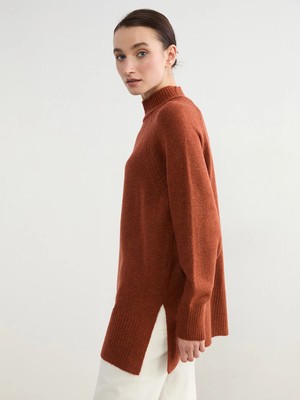 Lc Waikiki Yeni Sezon Balıkçı Yaka Oversize Kadın Triko Tunik