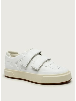 Calvin Klein Beyaz Erkek Sneaker Basket Cupsole 2straps Lth