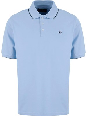 Brooks Brothers Mavi Erkek Nakışlı T-Shirt