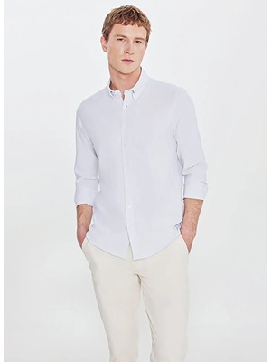 Altınyıldız Classics Beyaz Erkek Düğmeli Tailored Fit Gömlek ACE201262278