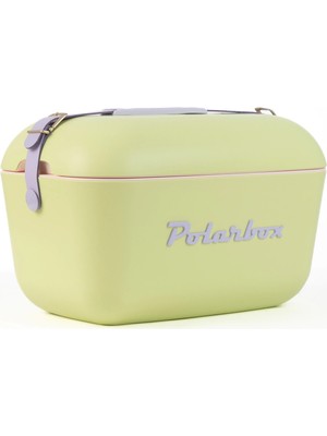 Polarbox Pop Deri Kayışlı Soğuk ve Sıcak Termos Çanta 20L Açık Yeşil & Pembe
