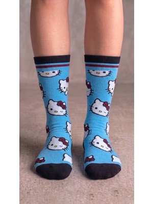 Neşeli Çoraplar Hello Kittys Renkli  Unisex Çorap