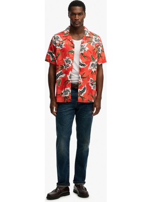 Superdry Çok Renkli Erkek Çiçek Desenli Gömlek M4011128A-OWE Hawaııan Prınt Shırt