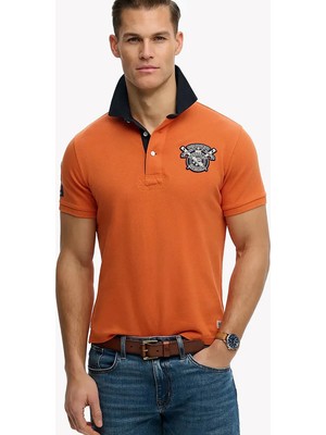 Superdry Turuncu Erkek Polo T-Shirt M1110469A-K1G Vıntage Rugby Polo