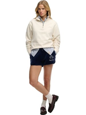 Superdry Lacivert Kadın Logo Baskılı Şort W7110501A