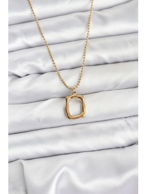 Epilons 316L Çelik Zincir Gold Renk Model Kadın Kolye - TJ-BKO10688