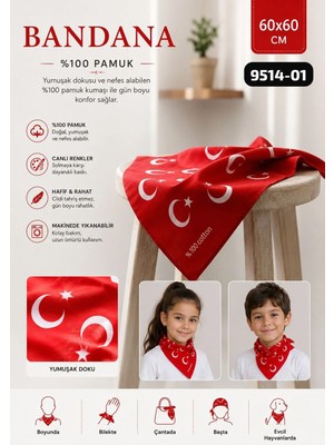 Sedef Ay Yıldız Bandana