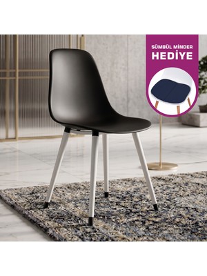 Vilinze Eames Ahşap Ayak Plastik Sandalye