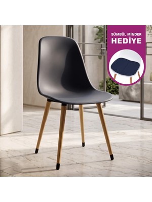 Vilinze Eames Ahşap Ayak Plastik Sandalye