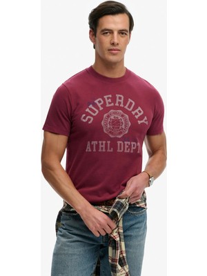 Superdry Kırmızı Erkek Logo Baskılı T-Shirt