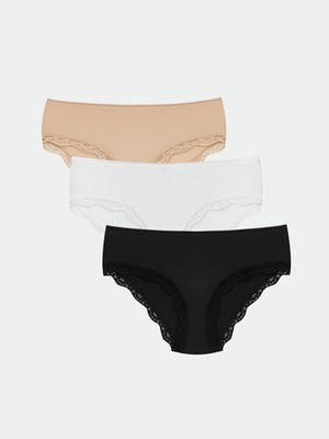 Lc Waikiki Yeni Sezon Dantel Detaylı Hipster Külot 3'lü