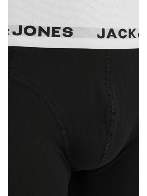 Jack & Jones Erkek Logolu Beli Lastikli 5'li Boxer Paketi - Solid