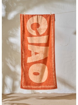 %100 Pamuk Ciao Plaj Havlusu Kiremit (90X150 Cm)