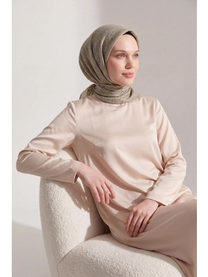 Silk Home Soft Eşarp Zincir Desen Koyu Gri 90X90