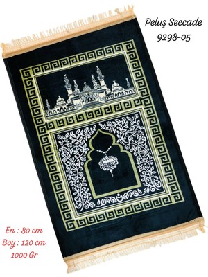 9298 Desenli Peluş Seccade Lüks