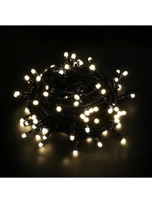 Ett 10m 100 Led Boncuk Lamba Gün Işığı Siyah Kablo