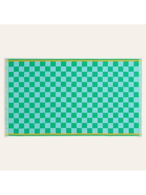 Zsa Zsa Zsu Vıseu Mavi - Yeşil Plaj Havlusu 90x150 Cm