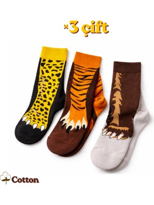 Carnaval Socks 3’lü Safari Temalı Eğlenceli Çorap Seti